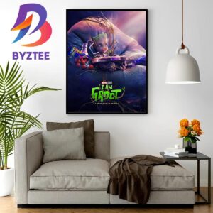 Official Poster I Am Groot Season 2 A Fresh Batch Of Shorts Of Marvel Studios Wall Decor Poster Canvas