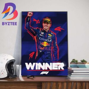 Oracle Red Bull Racing Max Verstappen Wins at Suzuka Japanese GP Wall Decor Poster Canvas
