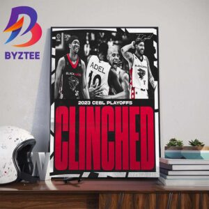 Ottawa BlackJacks Clinched 2023 CEBL Playoffs Wall Decor Poster Canvas