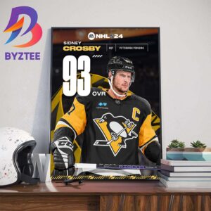 Pittsburgh Penguins Sidney Crosby Rating At EA Sports NHL 24 Wall Decor Poster Canvas