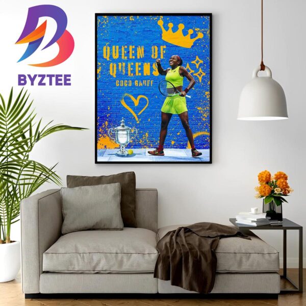 Queen Of Queens Coco Gauff Wins The First Career Major At The Us Open 2023 Wall Decor Poster Canvas