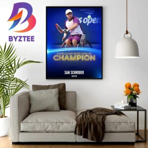 Sam Schroder Is The Wheelchair Quad Singles Champion At US Open 2023 Wall Decor Poster Canvas