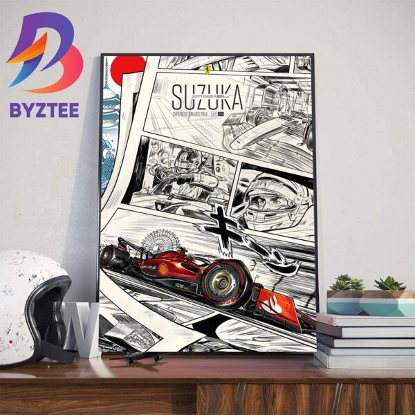 Scuderia Ferrari Race Week Poster At Suzuka Japanese GP Wall Decor Poster Canvas