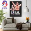 Sean Strickland Become The New World Middleweight Champion At UFC 293 Wall Decor Poster Canvas