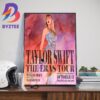 Official Poster For Taylor Swift On The Eras Tour Concert Film In Cinemas October 13th 2023 Wall Decor Poster Canvas