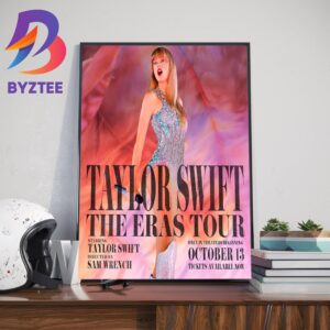 Taylor Swift The Eras Tour Movie Official Poster In Cinemas October 13th 2023 Wall Decor Poster Canvas