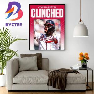 The Atlanta Braves Are NL East Champions For The 6th Straight Season Wall Decor Poster Canvas