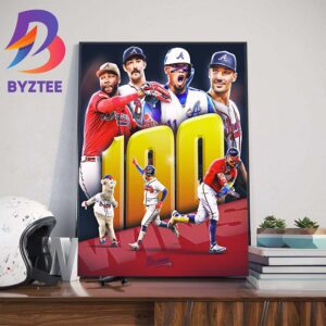 The Atlanta Braves Have Reached The 100-Win Mark For The Second Consecutive Season Wall Decor Poster Canvas