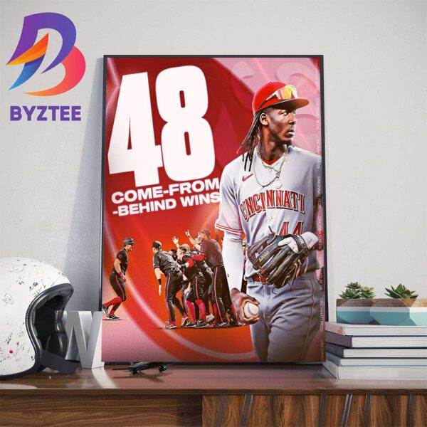 The Cincinnati Reds 48th Come-From-Behind Wins Wall Decor Poster Canvas