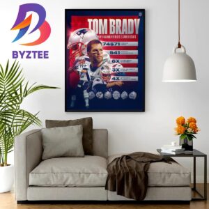 The Goat Tom Brady Will Be Honored By The New England Patriots In Week 1 Wall Decor Poster Canvas