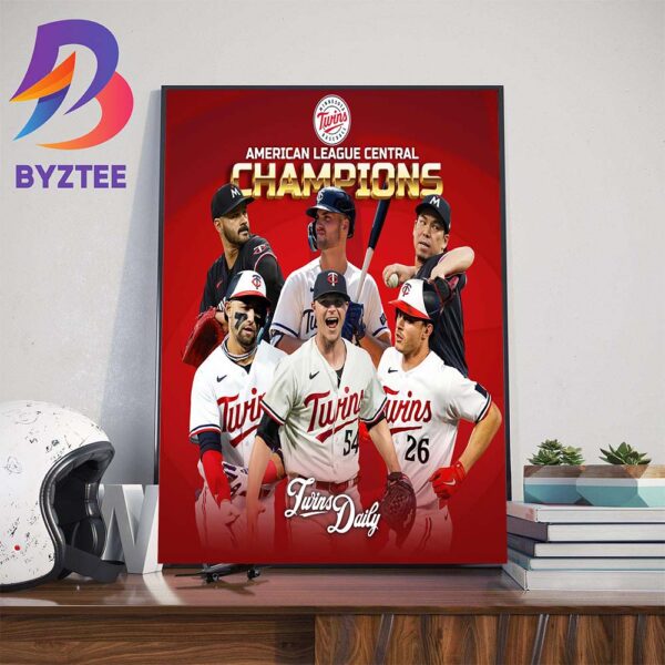 The Minnesota Twins Are The 2023 American League Central Champions Wall Decor Poster Canvas