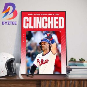 The Philadelphia Phillies Are Headed To The Playoffs 2023 MLB Postseason Wall Decor Poster Canvas