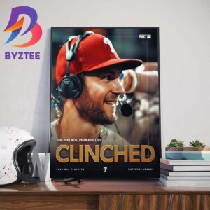 The Philadelphia Phillies Clinched Playoffs MLB Postseason 2023 Wall Decor Poster Canvas