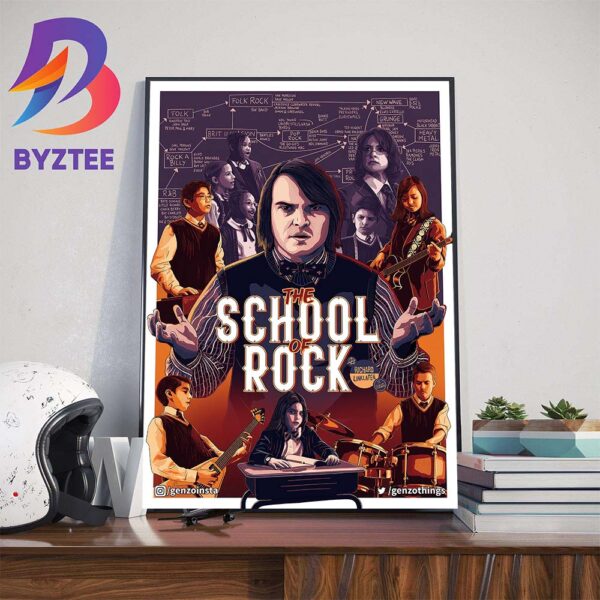 The School Of Rock Poster Wall Decor Poster Canvas