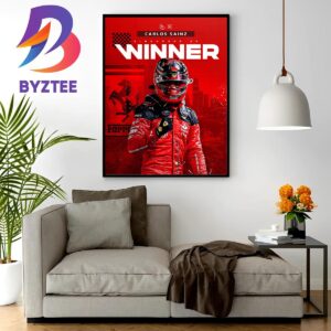 The Winner Of F1 Singapore GP Is Carlos Sainz Wall Decor Poster Canvas