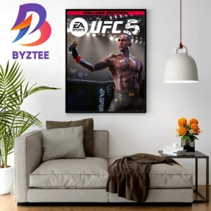 UFC5 Deluxe Edition Cover Athlete Israel Adesanya UFC Middleweight Champion Wall Decor Poster Canvas