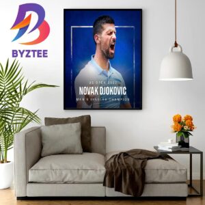 US Open 2023 Novak Djokovic Is The Mens Singles Champion Wall Decor Poster Canvas