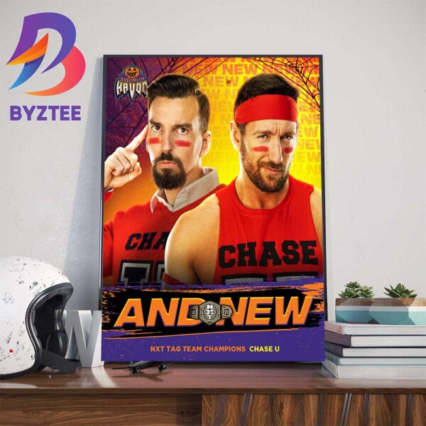 Andre Chase And Duke Hudson Are The New WWE NXT Tag Team Champions Wall Decor Poster Canvas