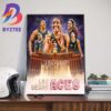 Back To Back 2022 2023 WNBA Champions Are The Las Vegas Aces Wall Decor Poster Canvas