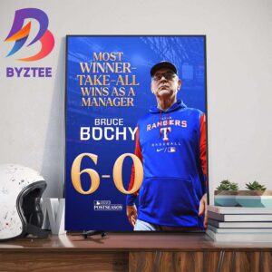 Bruce Bochy Is The Most Winner-Take-All Wins As A Manager Wall Decor Poster Canvas
