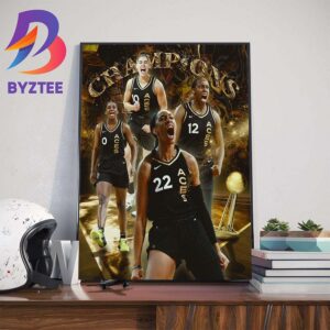 Congratulations Las Vegas Aces Go Back To Back 2022 2023 WNBA Champs Wall Decor Poster Canvas