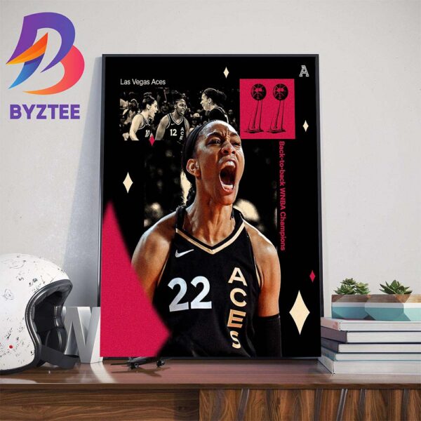 Congratulations Las Vegas Aces Win The 2023 WNBA Championship Champions Wall Decor Poster Canvas