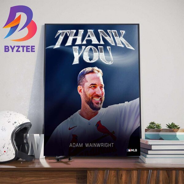 Congratulations On A Great Career And Thank You Adam Wainwright Wall Decor Poster Canvas