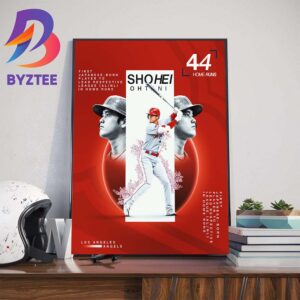 Congratulations Shohei Ohtani is The First Japanese-Born Player To Lead Respective League AL NL In Home Runs Wall Decor Poster Canvas