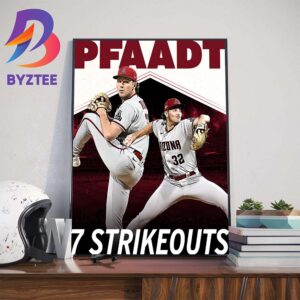 Congratulations to Arizona Diamondbacks Brandon Pfaadt 7 Strikeouts Wall Decor Poster Canvas