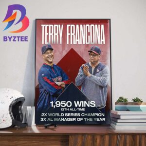 Congratulations to Coach Terry Francona With A Great Career In MLB Wall Decor Poster Canvas