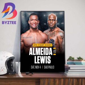 Derrick Lewis Vs Jailton Almeida at UFC Fight Night Wall Decor Poster Canvas