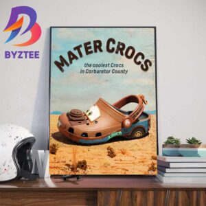 Disney Pixar Cars X Crocs Classic Clog Mater – Mater Crocs The Coolest Crocs In Carburetor County Wall Decor Poster Canvas