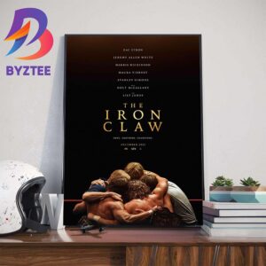 First Poster For The Iron Claw Starring Zac Efron Jeremy Allen White Harris Dickinson And Lily James Wall Decor Poster Canvas