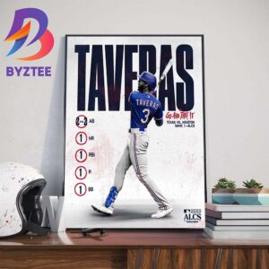 Go And Take It Leody Taveras Texas Rangers Vs Houston Astros Game 1 ALCS MLB Postseason Wall Decor Poster Canvas