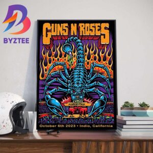 Guns N Roses Power Trip October 6th 2023 at Indio California Wall Decor Poster Canvas