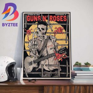 Guns N Roses Power Trip October 8th 2023 at Sacramento California Wall Decor Poster Canvas