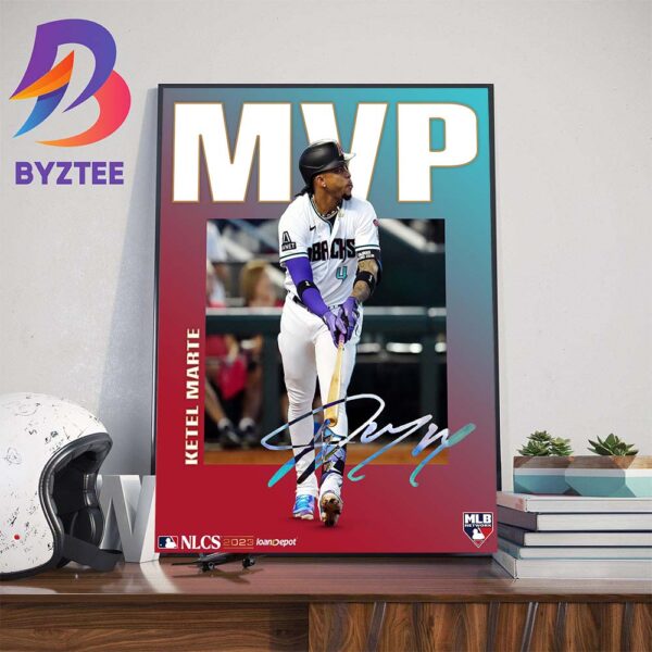 Ketel Marte is MLB NLCS MVP 2023 Wall Decor Poster Canvas