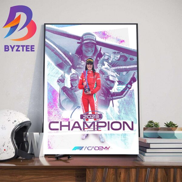 Marta Garcia For The 2023 F1 Academy Champions Wall Decor Poster Canvas