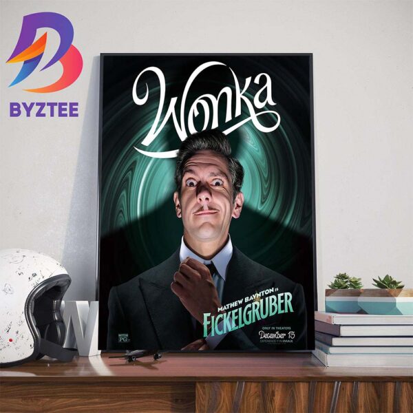 Mathew Baynton as Ficklegruber in Wonka Movie Wall Decor Poster Canvas