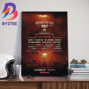 Megadeth Welcome to Infernopolis at Hellfest 2024 Wall Decor Poster Canvas