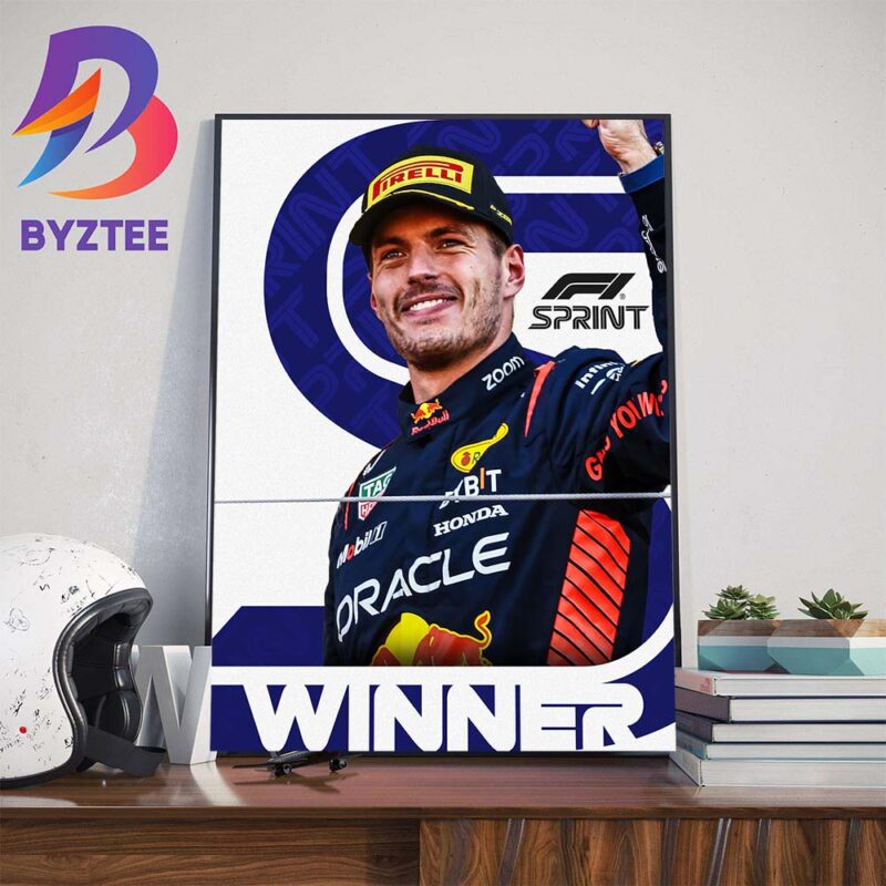 Official Poster For Max Verstappen Is The Winner F1 Sprint Wall Decor ...