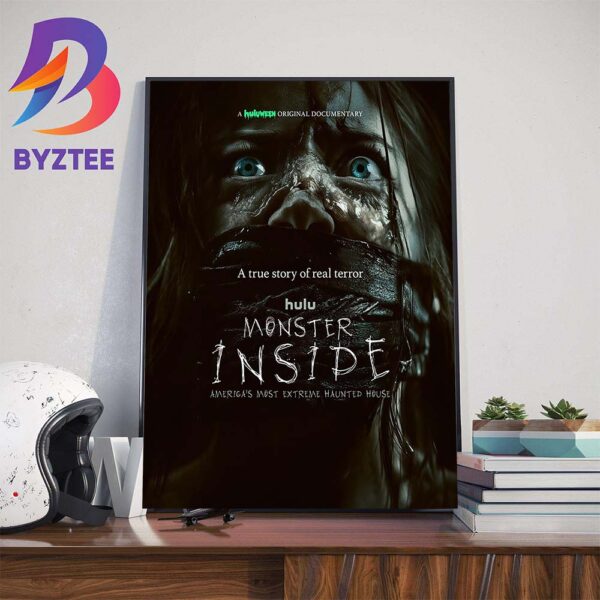 Official Poster For Monster Inside Americas Most Extreme Haunted House Wall Decor Poster Canvas