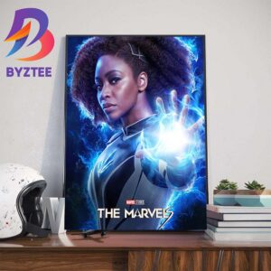 Official Poster For Teyonah Parris as Monica Rambeau In The Marvels Movie Of Marvel Studios Wall Decor Poster Canvas