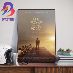 Official Poster For The Boys In The Boat of George Clooney Wall Decor Poster Canvas