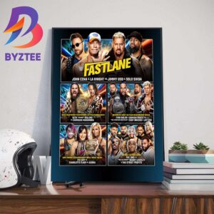 Official Poster For WWE Fastlane Match Up Wall Decor Poster Canvas