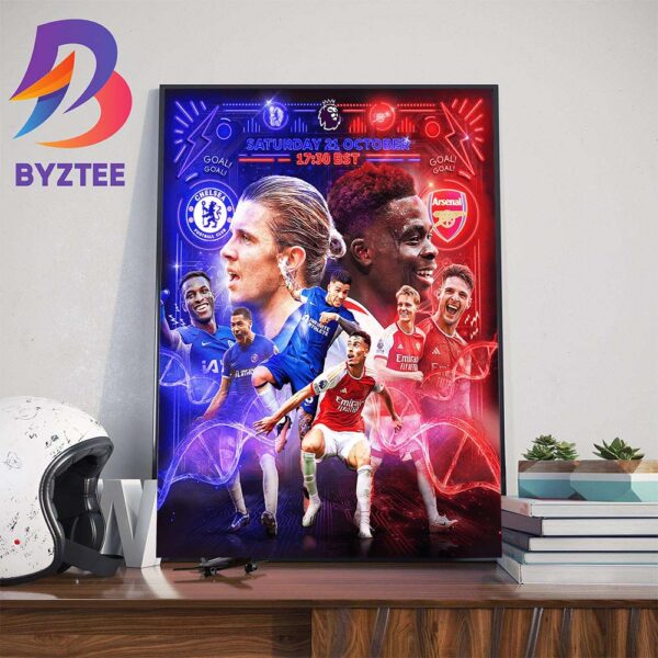 Official Poster Match For Chelsea vs Arsenal On Premier League Wall Decor Poster Canvas