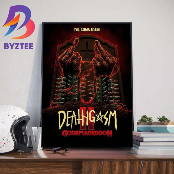 Official Teaser Poster For Deathgasm 2 Goremageddon Wall Decor Poster Canvas