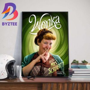 Olivia Coleman as Mrs Scrubbit in Wonka Movie Wall Decor Poster Canvas