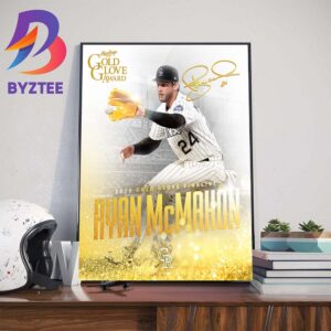 Ryan McMahon 2023 Rawlings Gold Glove Finalist Wall Decor Poster Canvas