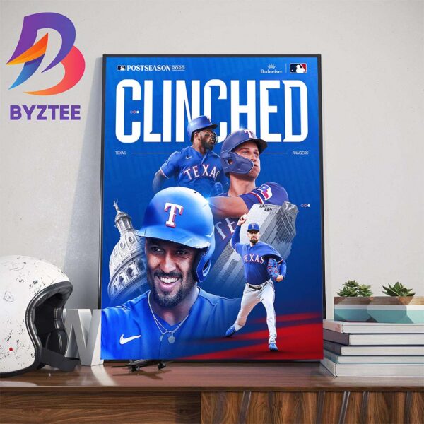 Texas Rangers Are Back In The MLB Postseason For The First Time Since 2016 Wall Decor Poster Canvas